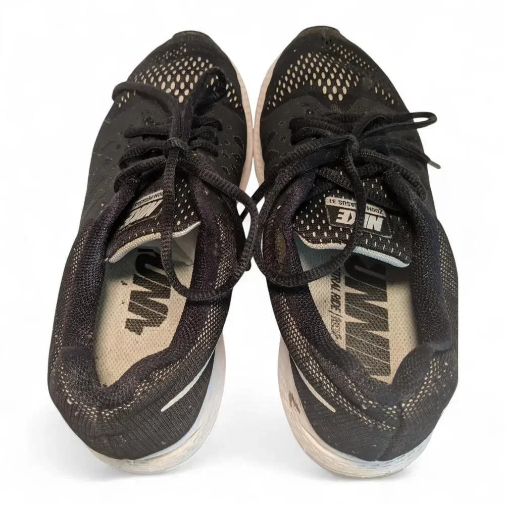 Nike Women's 7.5 Zoom Pegasus Black And White Tennis Shoes